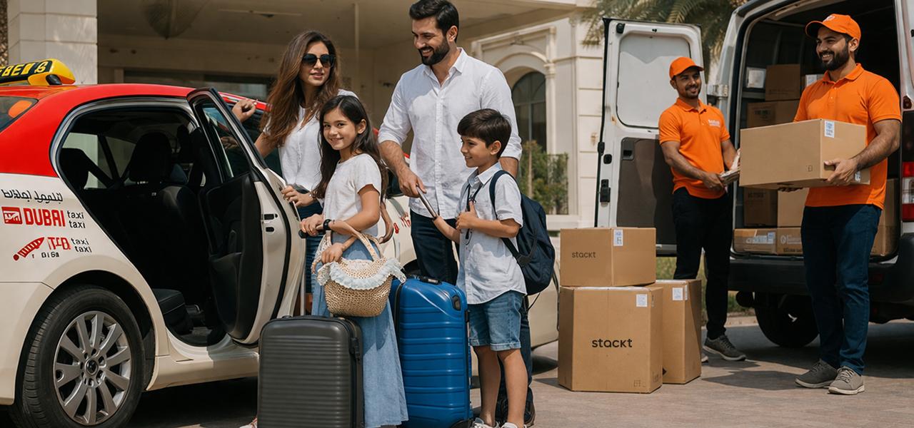 Горизонт Дубая на закате